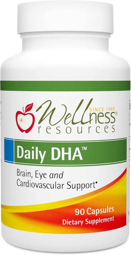 Wellness Resources Daily DHA - Najvišja moč in čistost DHA ribje olje v TG obliki (90 kapsul)