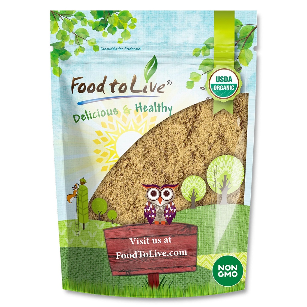 Food to Live Organic Triphala Powder, 8 Ounces – Blend from Fruits Amalaki, Haritaki and Bibhitaki, Non-GMO, Perfect for Tea and Smoothies, Vegan, Kosher, Bulk