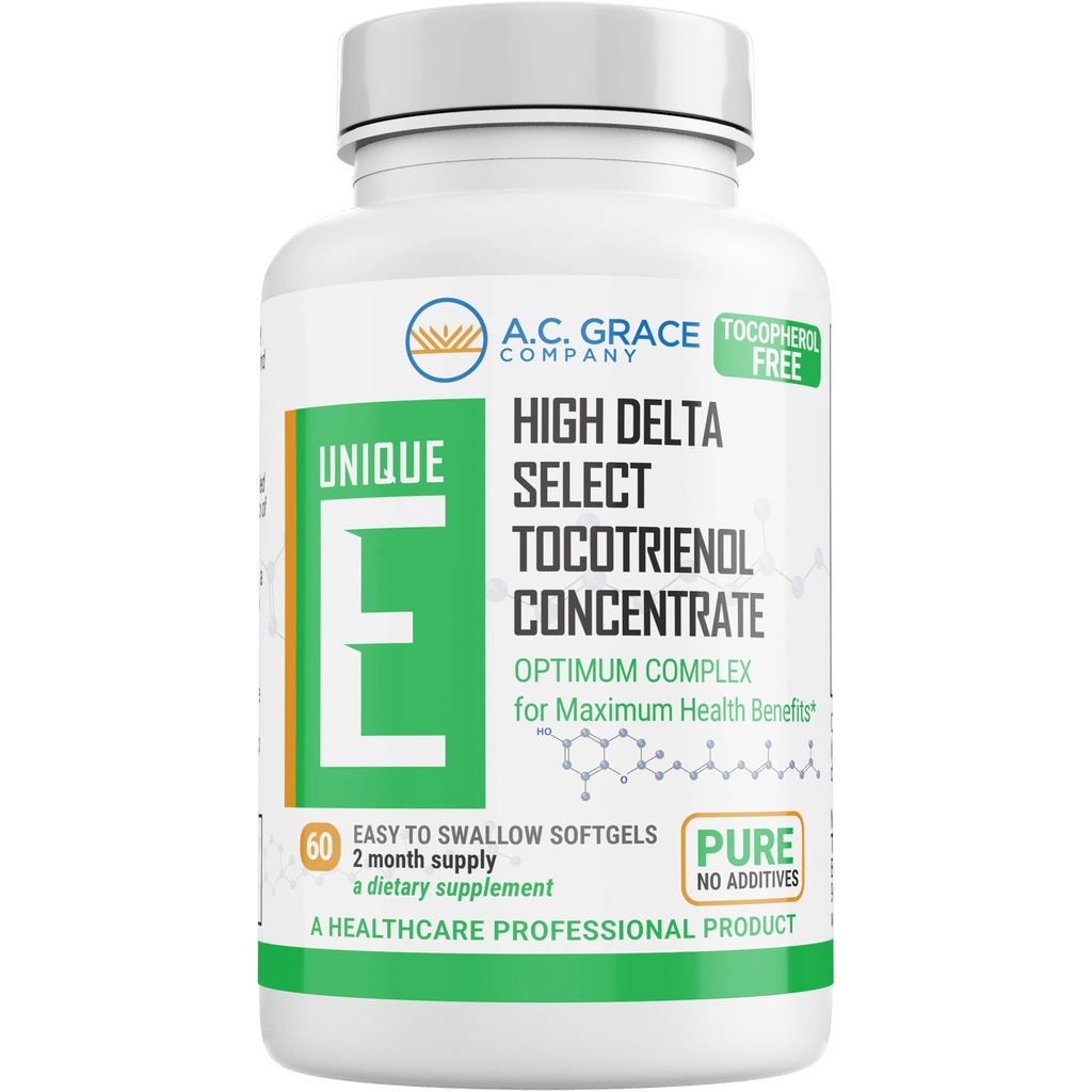 A.C. Grace Company, Edinstvena E Tocotrienols - Tocopherol Free Softgels, 60 Count