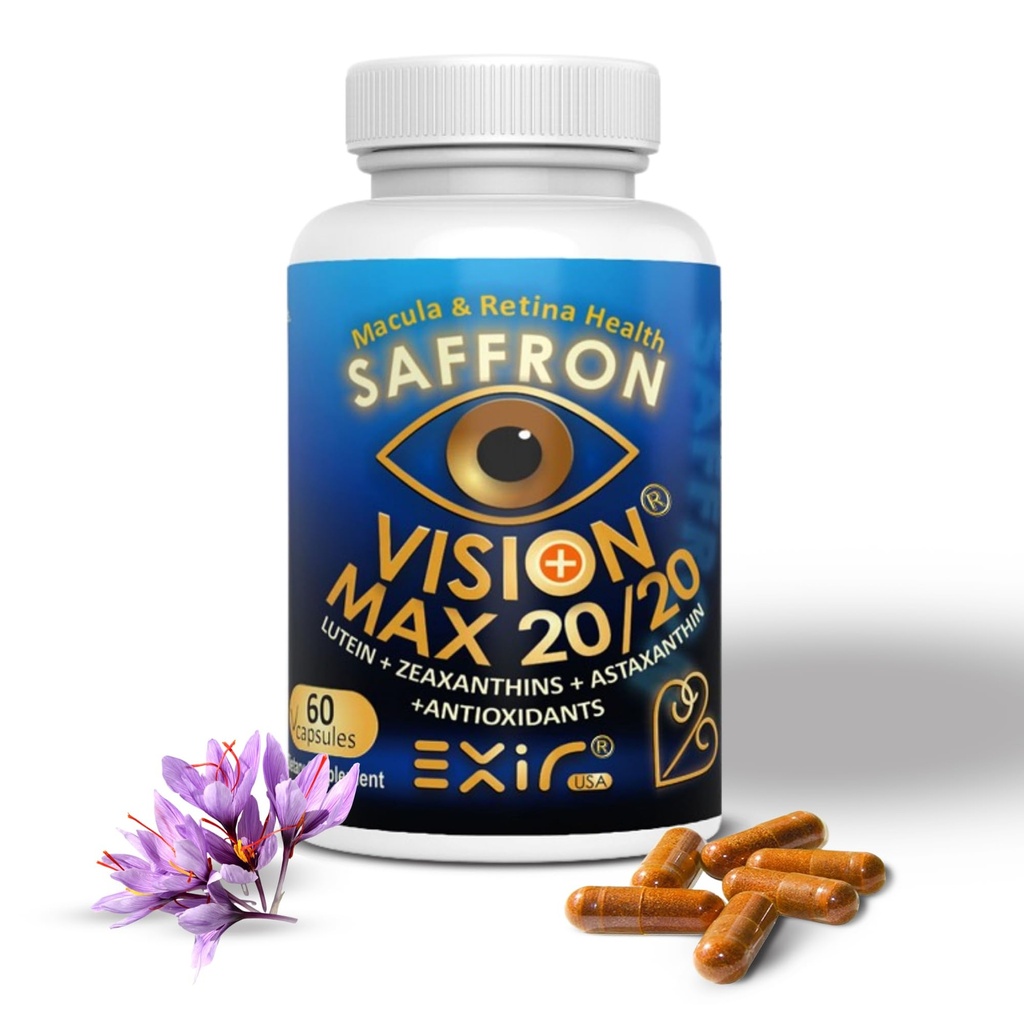 EXIR Eye Vitamini Lutein, Saffron Astaksantin, Zeaksantin, Grozdno seme, Kurkuma dodatek za plavajoče, sev, tlak, nočna vizija, VM20-60 Kapsule