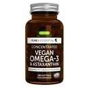 Igennus Vegan Omega-3 Natural Triglicerid Algae Oil, DHA & EPA Maščobne kisline dodatek, 180 Majhni softgels z astaksantin, Easy-to-Swallow, Pure & Sustainable, 90 Servings