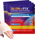 BurnFix® - 4 Pack-burn gel obleko 4 x 4" Burn Care krema prva pomoč zdravljenje. Takojšnja bolečina Relief Hydrogel Burn Oblačenje za 1., 2. stopnje opekline, Razor & sončne opekline za dom, delo, ogenj, EMS