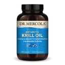 Dr. Mercola Antarktika Krill Oil - 1000 mg - Omega-3 dodatek z EPA & DHA - podpira možgane, srce, skupno in imuno zdravje - brez GSO, brez glutena in soje - 180 kapsul (90 Servingov)
