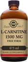 Solgar L-Carnitine 1500 mg Tekoči, 16 oz. - Naravni limonin aromo - zdravje srca - podpira energijo, presnovo, telesno vadbo vzdržljivost in okrevanje - ne-GMO, Vegan, Gluten & Dairy Free - O 31 Serving