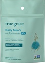 True Grace Daily Men's Multivitamin 50+ - 120 Easy-to-Shallow tablete - Imunska, energija, Dolgoživost in podpora spomina - Gluten Free, Soy Free, Vegan - 60 Služabnikov