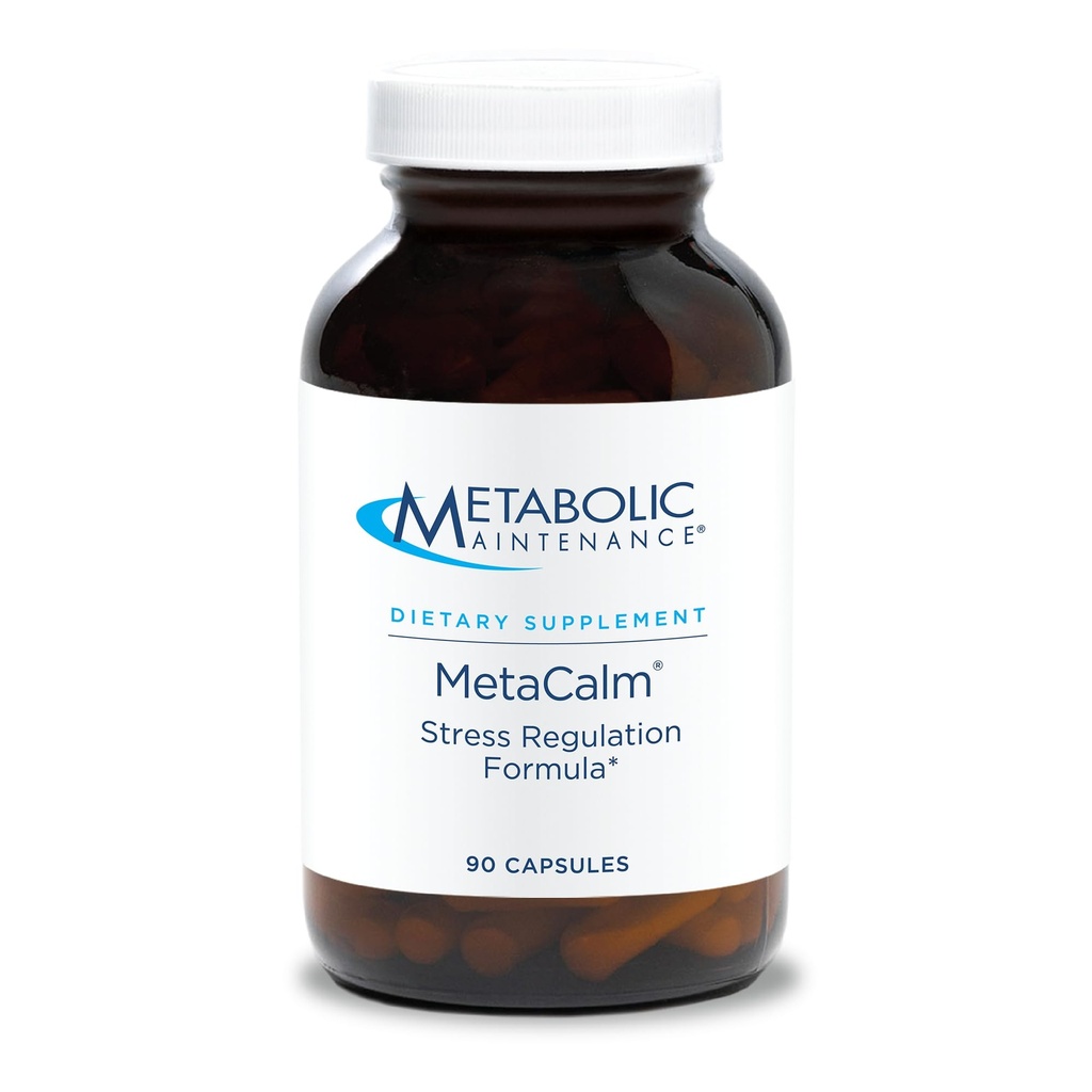 MetaCalm - GABA L-Theanin dodatek za mir, spanje in podporo stresu, vitamin B6, aktivni folat, magnezij in 5-HTP kompleks za odrasle, moške in ženske - 90 kapsul