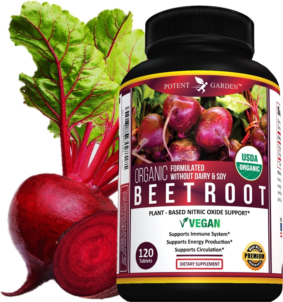 Močni vrt Bio pesa koren 1350 mg s črnim poprom – 120 Veganske tablete