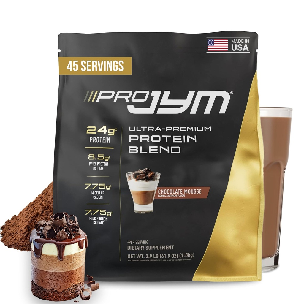 Pro JYM Chocolate Mousse Protein Powder - Whey Protein izolati, Kazein, & mlečne beljakovine, Lean Muscle Building za moške in ženske, JYM Supplement Science, 45 Serving