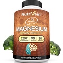 Nutrivein Premium Magnezijev L-treonat Dodatek 2207 mg - 90 Caps (3 a dan): Visoka absorpcija Magnezijev Treonat za možgane, spanje, Mood & Recovery