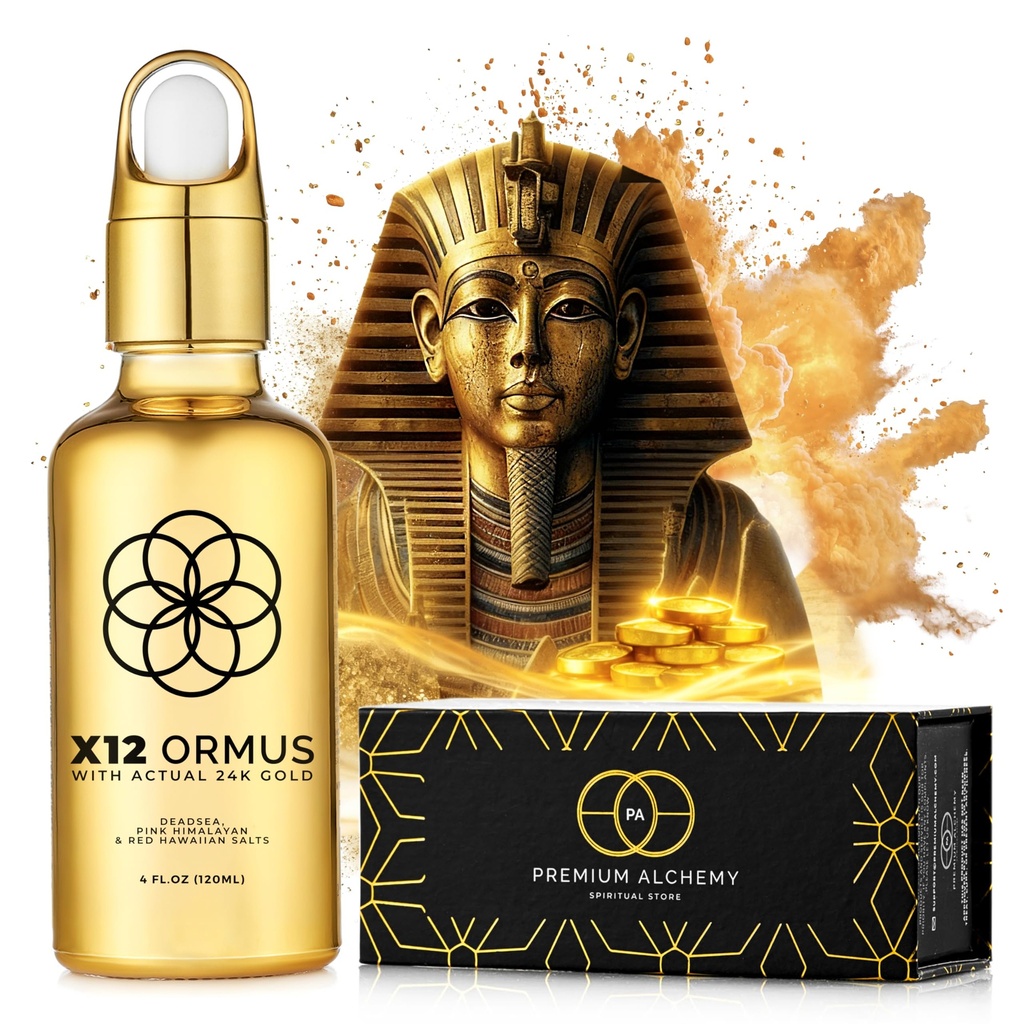 Ormus Monoatomic Gold Concentrat X12 – Tekoče zlato, ki ga izdelujejo realni alkimisti - 24k Hrana-Grade, Mrtvo morje & himalajska sol – podpira Pineal Gland, Lucid Dreaning, Meditation
