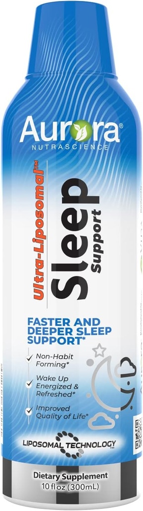 Vida Lifescience Aurora Nutrascience Ultra-Liposomal Pomoč za spanje, Vključuje Melatonin, L-Theanine, Ashwagandha in Caliring Kamilica, Kamilica, 30 Serving, 10 fl oz
