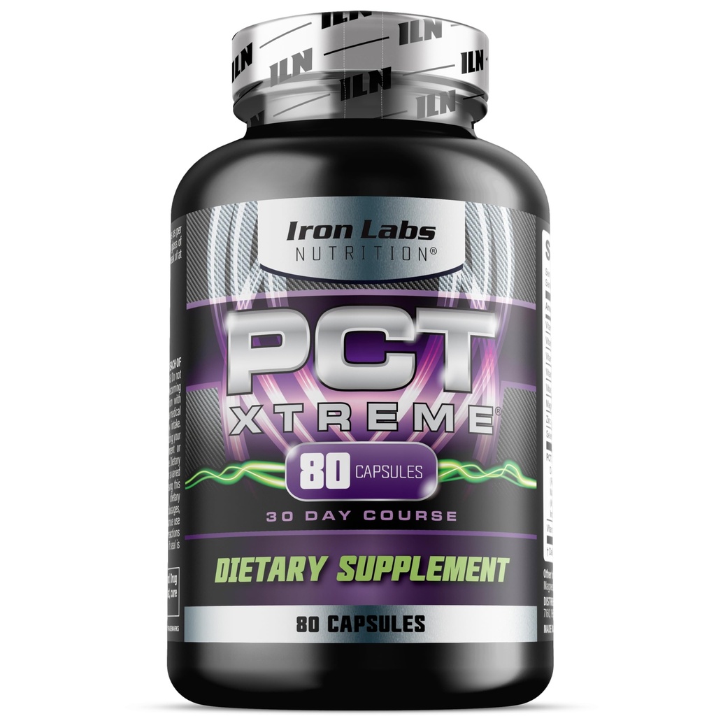 Iron Labs Nutrition PCT Xtreme - PCT doplačilo za moške - 30 dnevni tečaj - Podpora po ciklu (80 kapsul)