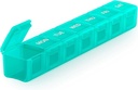 Sukuos ekstra velike tedenske tablete Organizator, 7 Day Daily Pill Box Primer Artritis prijazen, Svilenzaslonska Tiskana Medicine Container s Clear Lid za vitamine, ribje olje ali dodatki (Cyan)