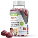 Viteey Kids Multivitaminski žvečilni gumiji s probiotiki - 8-1 Otroci Vitamini za imuno zdravje podpora z vitaminom C, D3, B12, B6, cink, Elderberry, Selenium - Vegetarian - Žvečljiva okus jagode