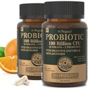Probiotiki s prebiotiki za moške in ženske - 35 Sevi Organic Probiotic 100 milijard CFU za Gut & Digestive Health, Vegan Acidophilus Probiotics dopolnilo, Non-GMO Raw Probiotic 120 Caps