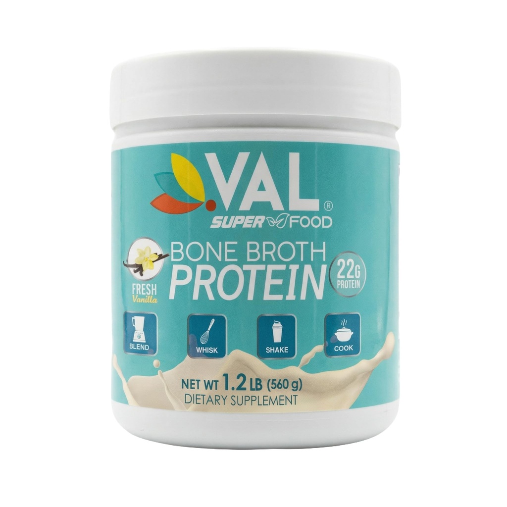 Beljakovine iz koščic VAL – 22g beljakovine, 12g kolagen, beljakovine iz MCT & Pea – Gut, podpora za kožo in sklepe – Paleo prijazno, brez glutena – piščančje arome, 16 postrežbe