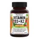 FarmHaven Vitamin D3 K2 Kapsule - 5000 i.e. D3 in 100 μg K2 - holekalciferol MK7 z vegetarijansko sadno mešanico - vitamin D K2 dodatek za imunski sistem in zdravje srca - vegetarijanski, ne-GMO, 90 kapic