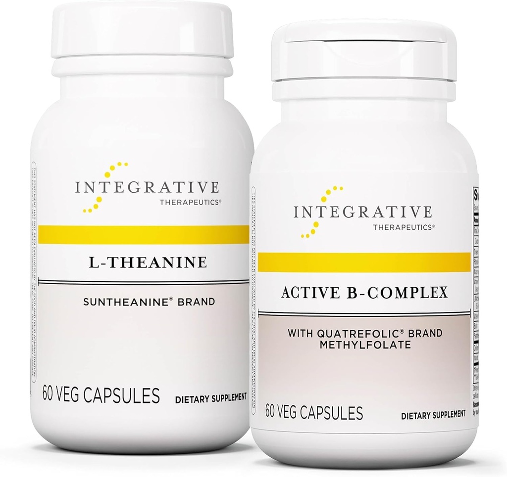 Integrativni terapevtski paket z aktivnim B-kompleksom, 60 kapsul in L-teanina, 60 kapsul - aktivni B-kompleks za podporo energetske presnove z 8 B-vitamini* - L-teanin za podporo sproščenemu stanju