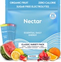 Nectar Energy Booster - Organic Caffeine, B12 & Elektroliti - Sugar Free & Zero Calorie – Zdrava kava, Energy Drink & Soda Alternative – Hidracija in energijska dopolnila (Variety 18 Powder Packets)