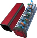Organizator tablete 1 Čas na dan, Tablete Box 7 dan, Tedenska potovalne tablete Primer, Dnevno veliko zdravilo Holder Container, Enkrat dnevno tablete Dispenzer za vitamin, Medicina, Tablete, Dopolnilo (rdeče)