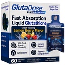 Tekoči glutation dopolnilo, Lemon Berry Aromed Acerola Energy Booster w/Zinc, Daily Vitamins & Minerals, Zero Sugar Formulation, Vsakdan Auto-Immune Podpora za odrasle, 0.34 fl oz, Pakiranje 60