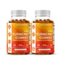 Vitamatski kurkumi Gummy z ingver & črno papriko ekstrakt – 60 Vegan Gummies vsak 2 paket (120 Gummies) 95% kurkuminoidi – močan antioksidant in vnetljiva podpora