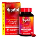 Megardeča Antarktika Krill Oil 500mg Omega 3 Maščobne kisline dodatek, ekstra moč EPA & DHA Krill Oil Softgels (90cnt Box), Astaksantin, Heart Health Supplement brez ribjega olja pookus