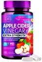 Kapsule jabolčnega kisa 1877mg - dodatna moč ACV Tablete z vitaminom D3 in cinkom - Apple Vinegar tablete dopolnilo za digescijo, energijo in imunske podpore, Non-GMO, ustekleničen v ZDA - 120 kapsul