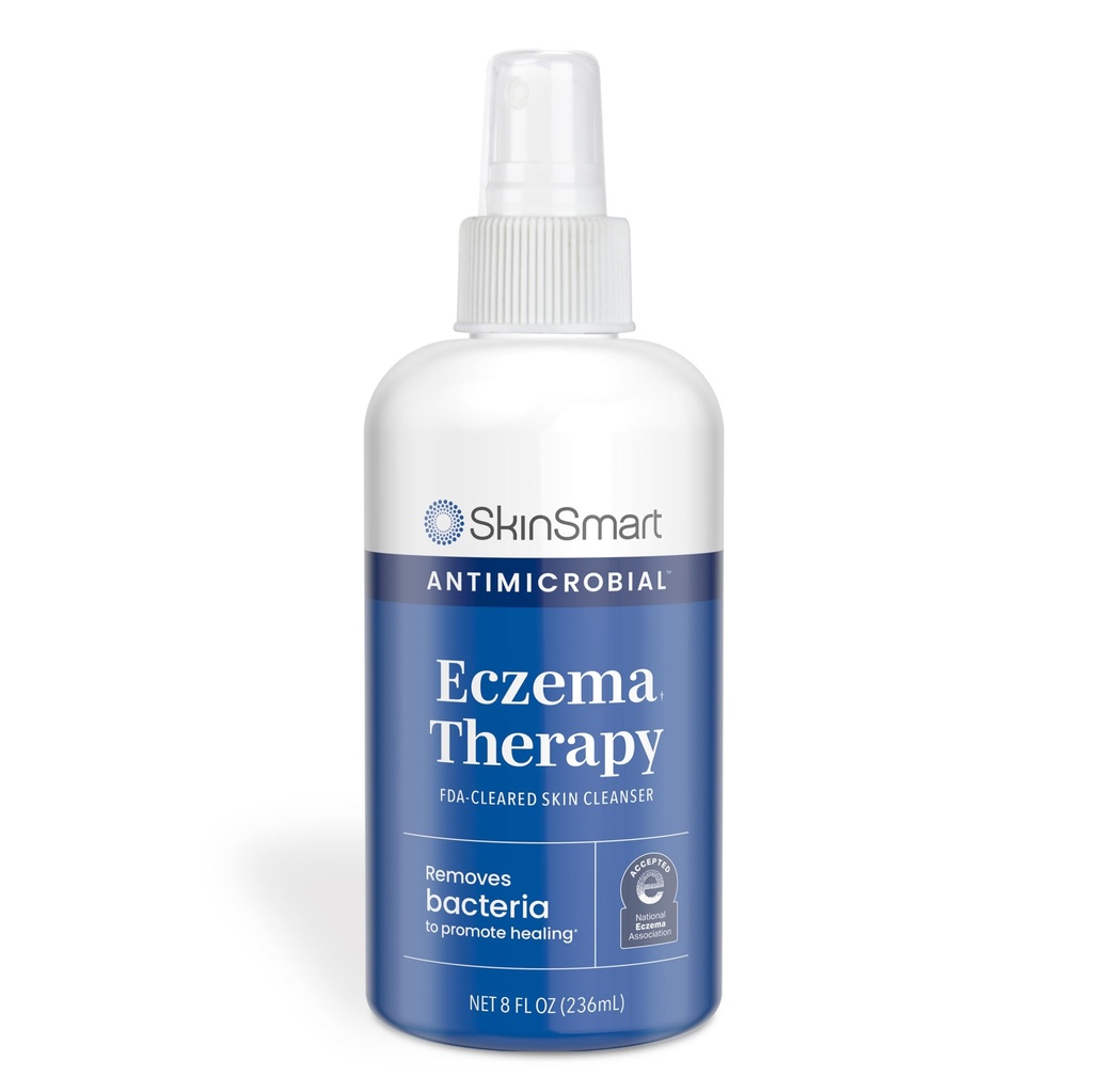 SkinSmart Protimikrobna ekcema Terapija s hipoklorovo kislino, Odstranjuje bakterije, tako kože lahko zdravi, za odrasle, otroke in starejše, 8 Ounce Clear Spray