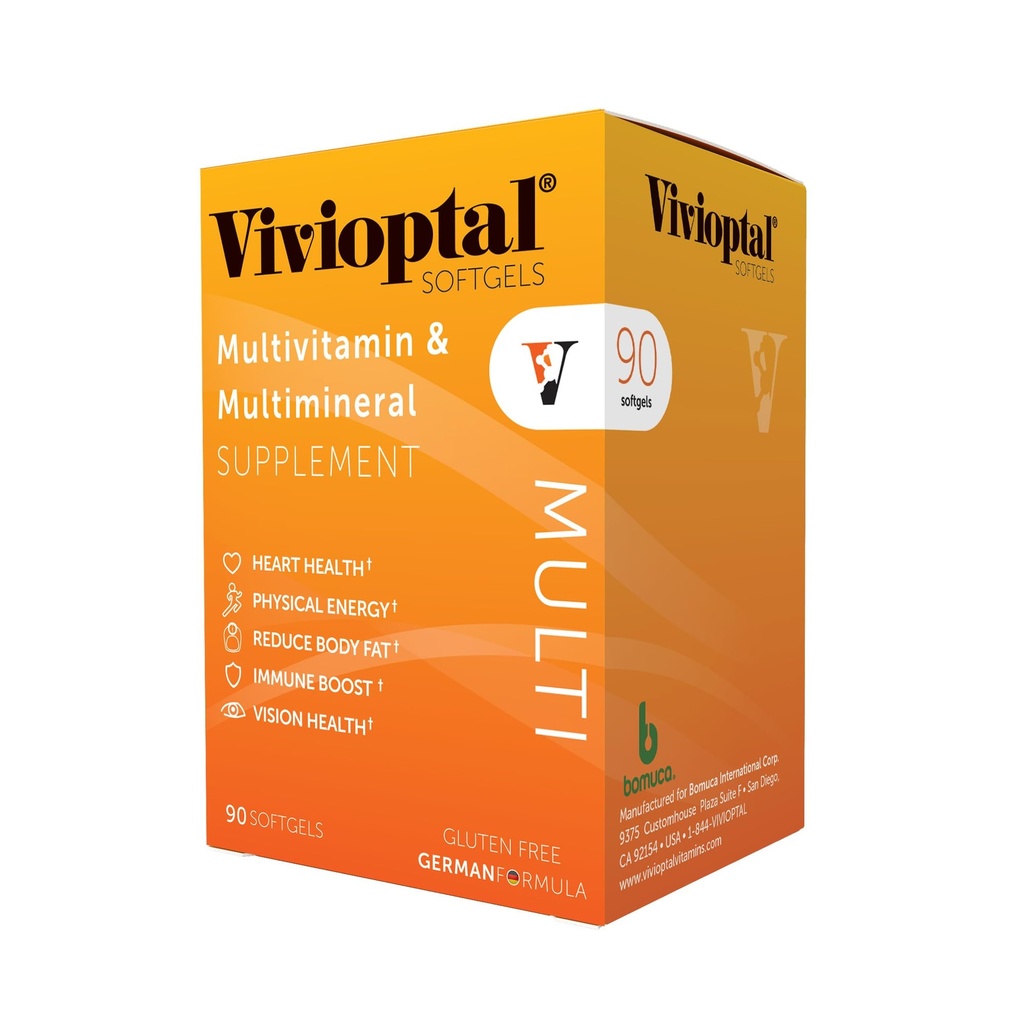 Vivioptal Multi, 90 Softgels, Multivitamin & Multimineral, Gluten Free, nemška Formula