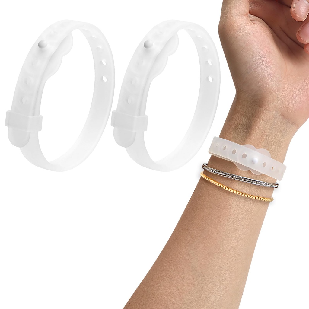 Nausea Bands for Morning Sickness Relief Motion Sickness Bands Sea Sickness Wristbands Adjustable Acupressure Nausea Wristband-Transparent
