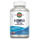 KAL B-100 Complex - trajen release Vitamin B Complex - Zdrava energijska podpora z naravno podporo in sveže Minty Coating - Vegetarian - 60 Day garancija - 120 Serving, 120 Tablete