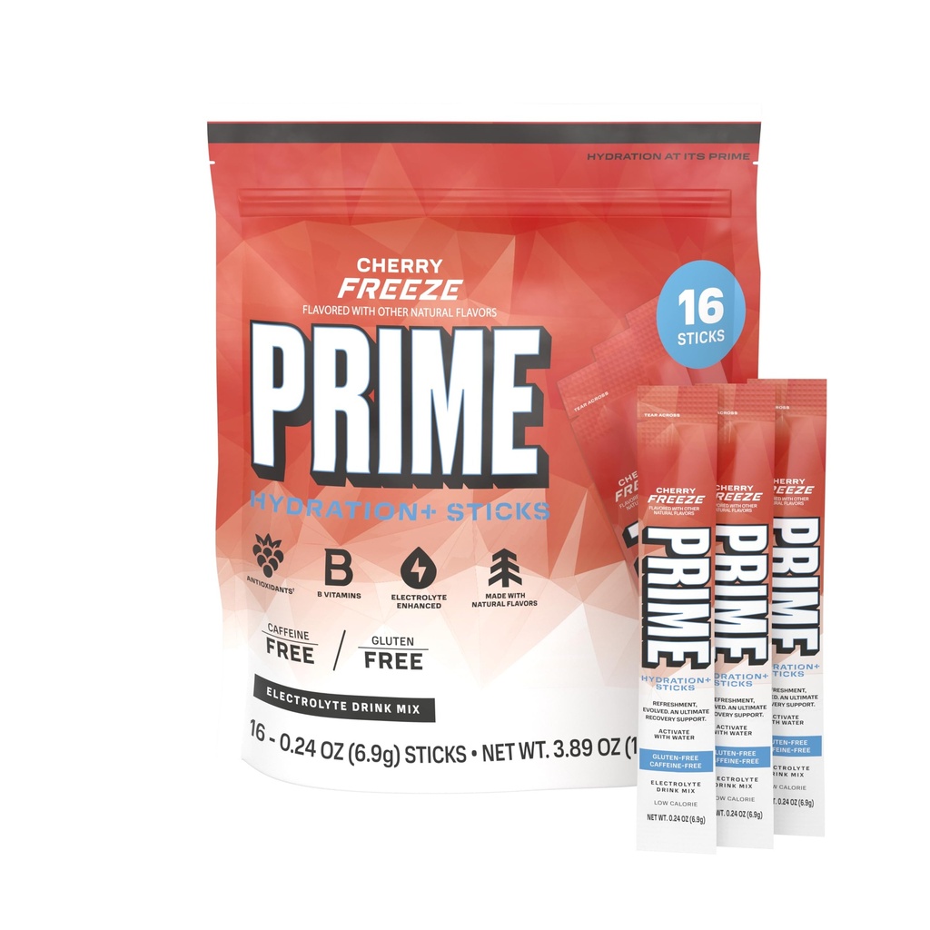 PRIME HYDRATION+ Sticks Cherry Free 