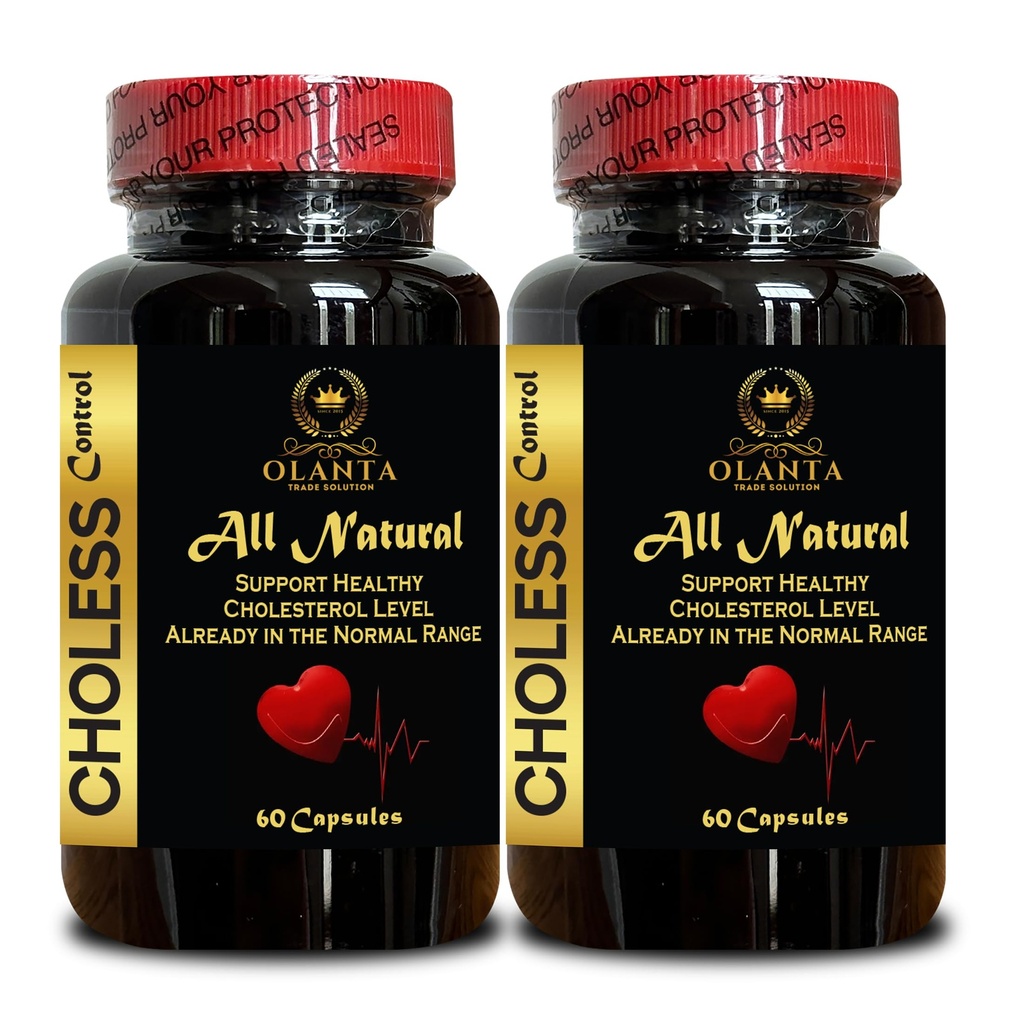 Choless Control Plant-Based Complex | Vitamins Pills for Support Healthy Cholesterol & Lipid Balance with Guggul Extract - 2 Bottles 120 Capsule