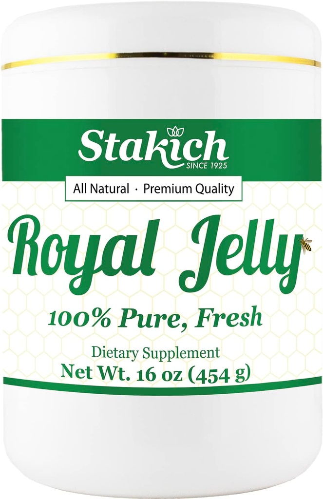 Stakich Fresh Royal Jelly - čisto, vse naravno - brez dodatkov ali konzervansov dodano - 16 Ounce (1 funt)