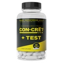 CON-CRET®+ Test, CON-CRET® Patented Creatine HCl Zdaj z Testofen®, Boost Testosteron Levels, 60 kapsul