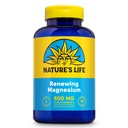 Natures Life Renewing Magnezij 500 mg - Plus Vitamin B-6 - Podpora mišicam in živcem - Laboratorij preverjen (180 Serving, 180 VegCaps)