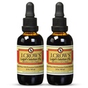 J.CROW'S® Lugol's Solution of Jodine 2% 2 oz (2 steklenici) – Premium jod & Kalijev jodid Tekočina, Gluten &, izvleček naravne Brine brez alkohola, brez iztekanja