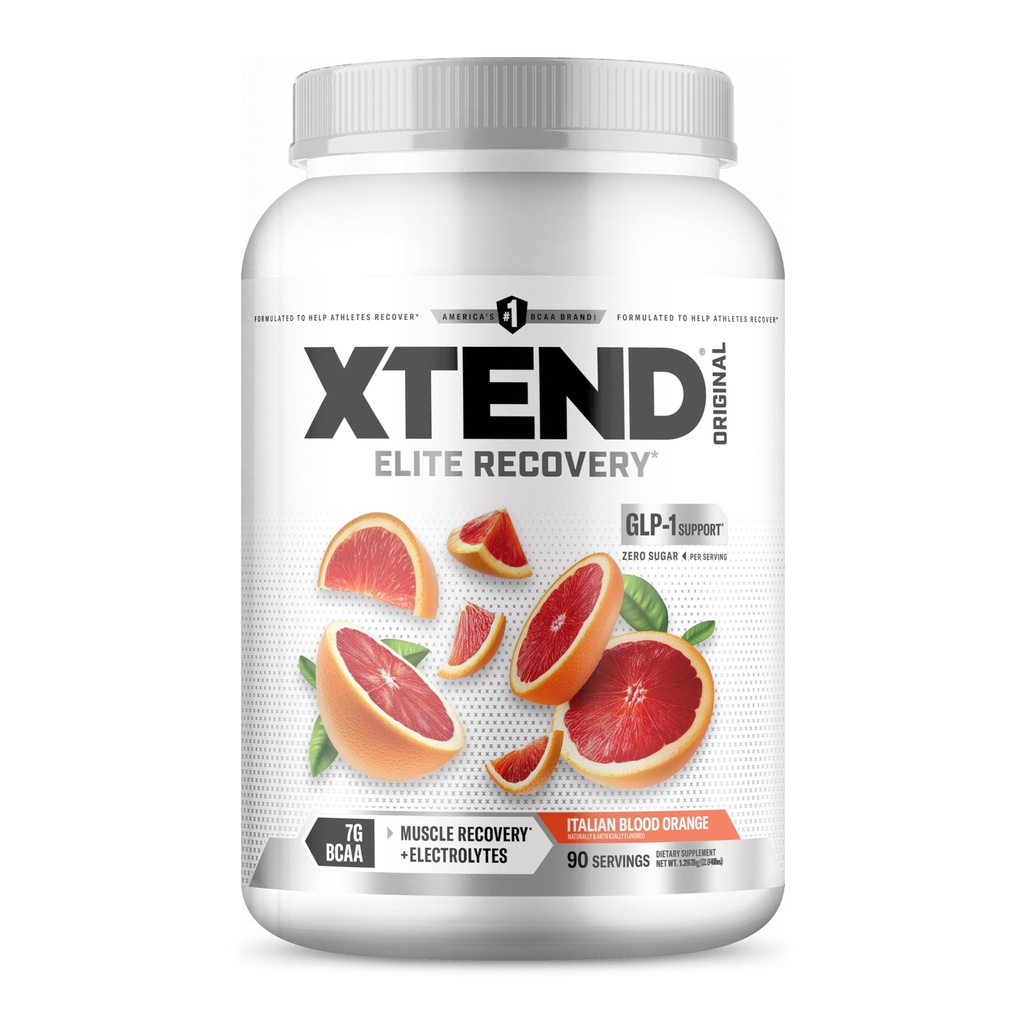 Xtend Original BCAA Powder 7g BCAA in 2,5g L-glutamin, Sugar Free Post Workout Muscle Recovery Drink z aminokislinami za moške in ženske, 90 Servinga