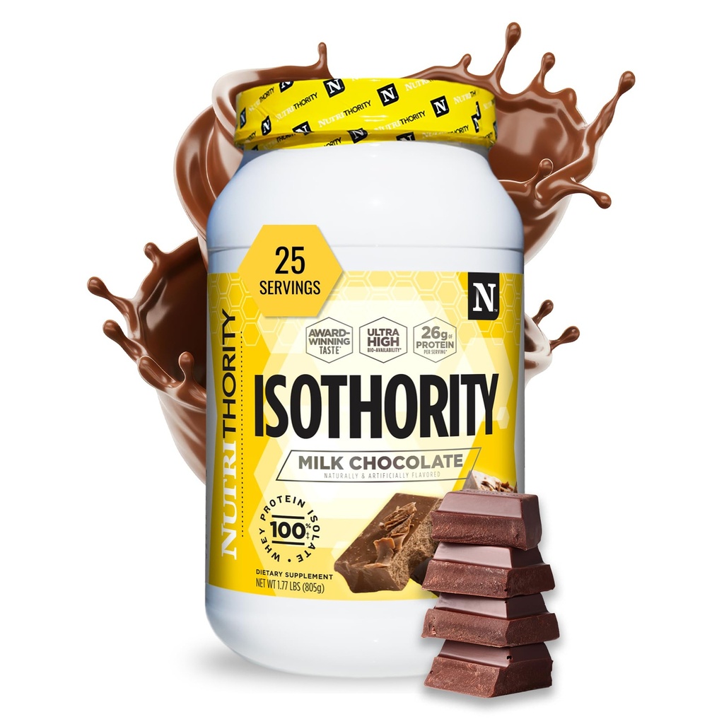 Izotopnost sirotkinih beljakovin izolat, mlečna čokolada, 2 lb - Ultra absorbcijske razvejane verige aminokislin (BCAA) v prahu s 25 g beljakovin na serviranje, nizko karboksinom - Build Muscle & Pospešeno okrevanje