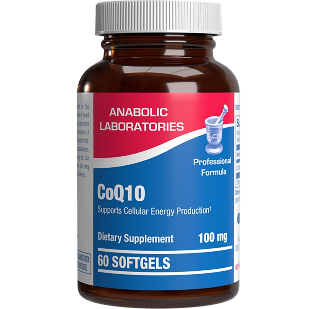 Visoka absorpcija CoQ10 100mg Softgels - Klinična Formula Koencim Q10 100mg za kožo Heart Energy Antioksidant in Brain Support - Enostaven za požiranje - Izdelano v ZDA v cGMP objektov - 60 Servings