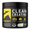Ascent Clean Kreatin monohidrat v prahu - 5G na strežbo, Creapure dodatek - nearomatizirana, 45 Servisi
