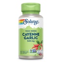 SOLARAY Cayenne Česen 540 mg - Cayenne Pepper in česen dopolnila z Capsaicin - Dobava 40.000 toplotnih enot - Projekt Non-GMO Verified, Vegan, 60-dnevni garancije - 100 Servings, 100 VegCaps