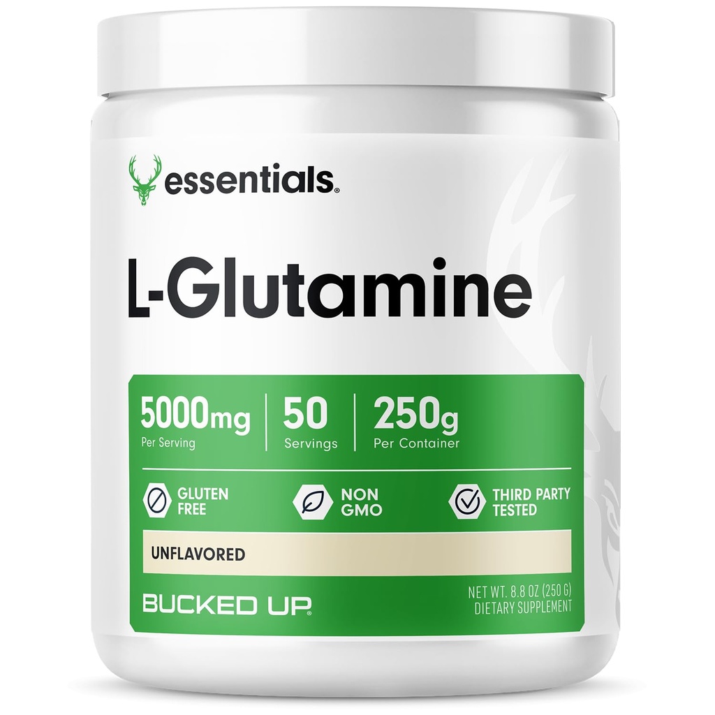 Zbit L-glutamin (5000 mg), esencialni (50 obrokov, 250 gramov)