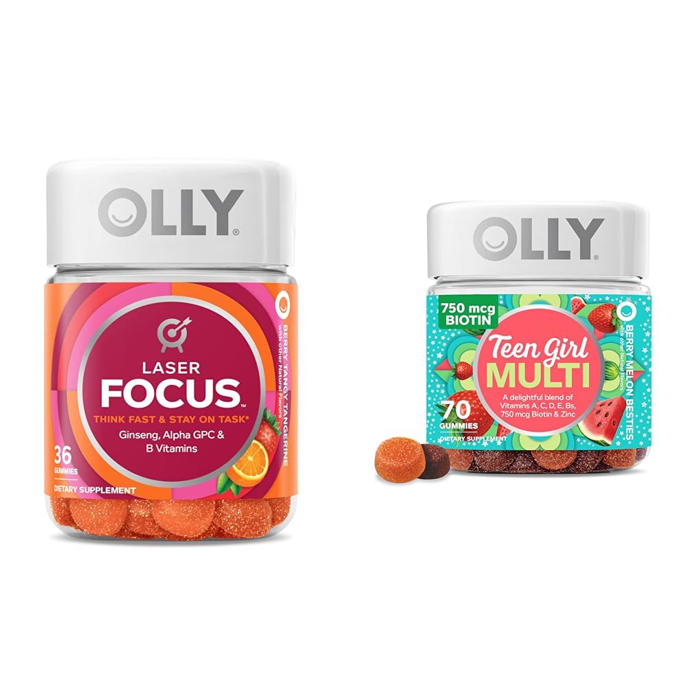 OLY Laser Focus Gummy 36 Count in Teen Girl Multi 70 Count Berry Melon