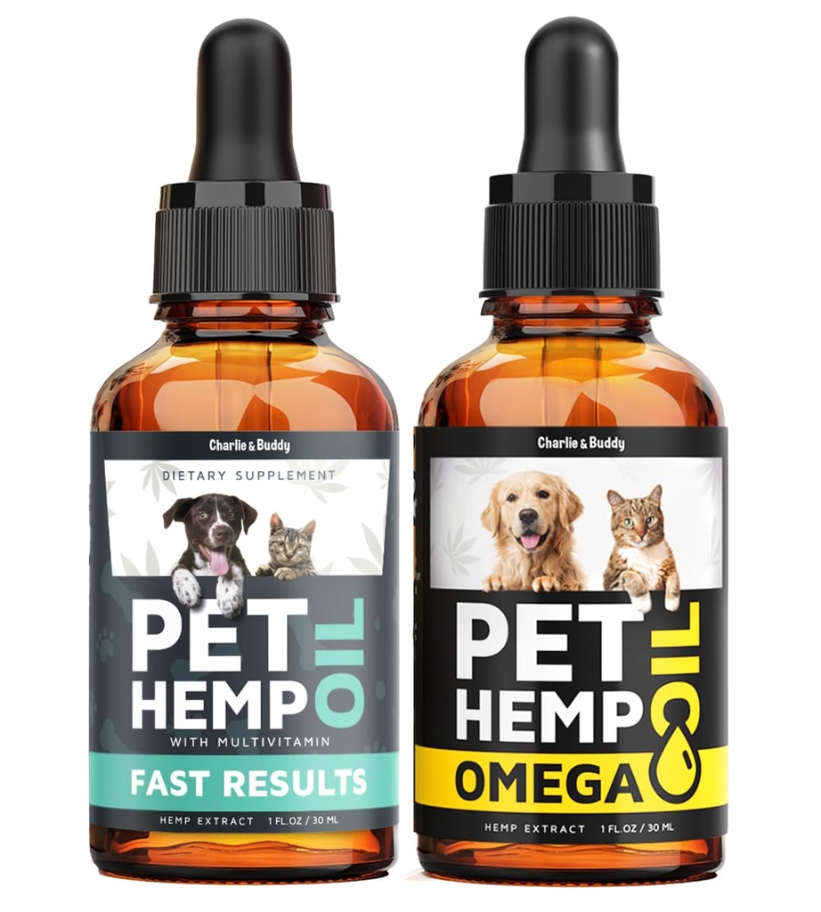 Charlie&Buddy Hеmp and Salmon Oils for Dogs - Omega 3,6,9 for Skin, Coat, Anxiеty Relief and Jоint Pаin