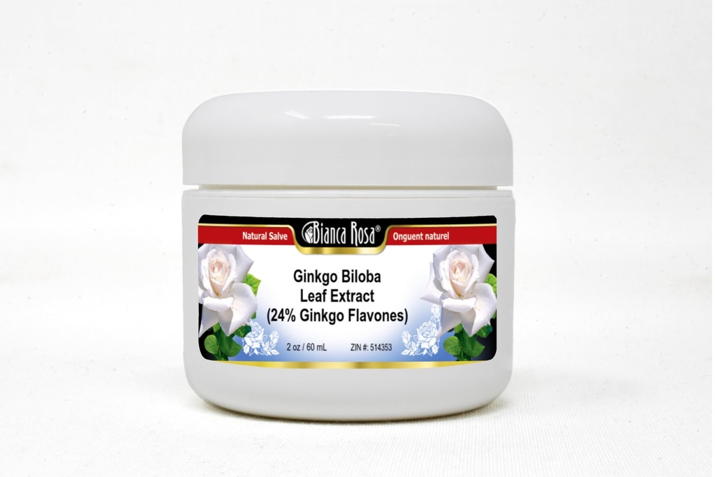 Bianca Rosa Ginkgo Biloba Leaf Extract (24% Ginkgo Flavones) - Salve Ointment (2 oz, ZIN: 514353)