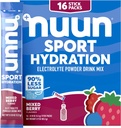 Nuun Sport Elektrolitski paketi v prahu z magnezijem, kalcijom, kalijem, kloridom in natrijem, Hydration Packets za na-the-Go, mešane Berry Flavor, Gluten Free & Vegan, 16 Samskih serving