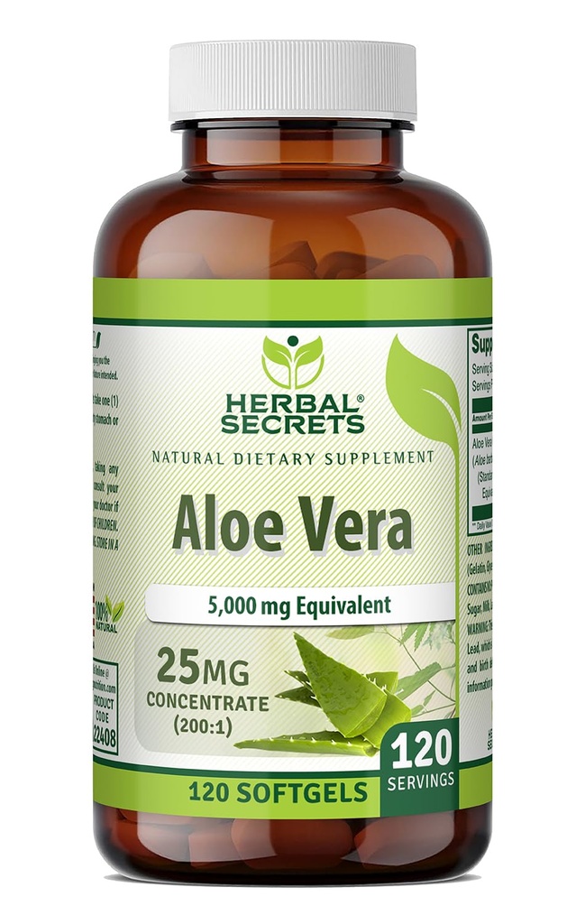Zeliščne skrivnosti Aloe Vera 25 Mg koncentrat 200:1 