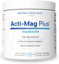 Biotics Raziskave Acti-Mag PlusTM Visoko biološko razpoložljiv v prahu 400mg Magnezij Formula, 5g / Serviranje, Optimizira odziv stresa, spodbuja sprostitev, zdrave energijske ravni, Muscular Comfort 7 Oz